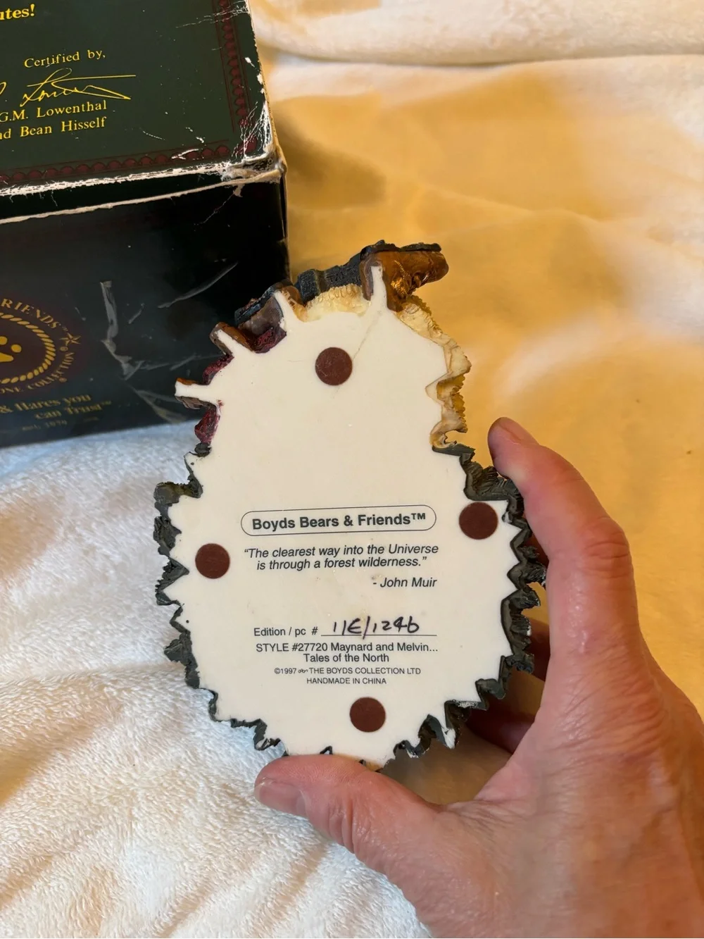 Boyd’s Bears and friends resin votive candle holder